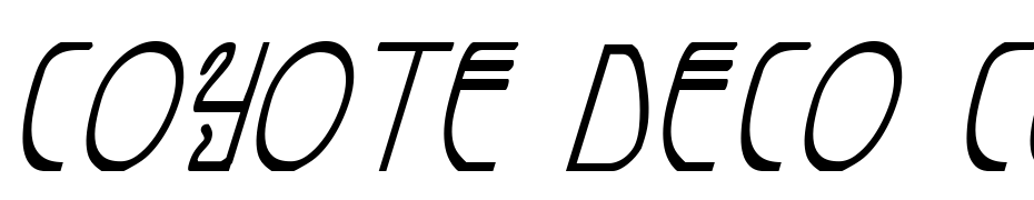 Coyote Deco Cond Ital Font Download Free
